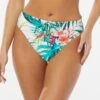 Vince Camuto Drawstring High Leg Bikini Bottom - Balines Floral -Beach Fit Fashion V31738 970