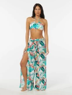 Vince Camuto Wrap Tie Cover Up Pants - Balines Floral -Beach Fit Fashion V31914 970 alt02