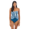 Vince Camuto Draped Bandeau Tankini Top - Zebra -Beach Fit Fashion V89516 426