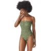 Vince Camuto Crochet Bandeau One Piece Swimsuit - Crochet Lace -Beach Fit Fashion V90734 394