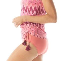 Beach House Swim Bridget Side Shirred Underwire Tankini Top - Desert Stripe -Beach Fit Fashion h16925 601 alt02 1