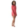 Beach House Sport Interval Long Sleeve Side Tie Zip Front Cover Up - Beach Solids -Beach Fit Fashion h47689 641