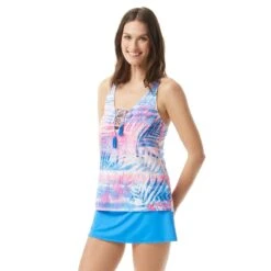 Beach House Swim Courtney Lace Up Tankini Top - Frond Of You -Beach Fit Fashion h82864 504 alt02 5
