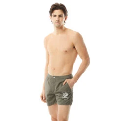 John Varvatos Malibu Swim Short - Skull Embroidery 7 John Varvatos Malibu Swim Short - Skull Embroidery -Beach Fit Fashion j04009 339 alt02