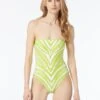 MICHAEL Michael Kors Bandeau One Piece Swimsuit - Zebra Spine 1 MICHAEL Michael Kors Bandeau One Piece Swimsuit - Zebra Spine -Beach Fit Fashion mm6f004 305 3