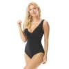 Coco Contours Solitaire V-Neck Bra Sized Underwire One Piece Swimsuit - Keepsake -Beach Fit Fashion t32035 001