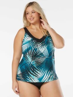 Coco Reef Core V-Neck Bra Sized Underwire Tankini Top - Endless Summer Palm