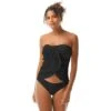 Vince Camuto Crochet Draped Bandeau Tankini Top - Crochet Lace -Beach Fit Fashion v90516 001 1